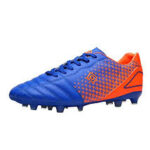 Dream Pairs men's firm ground soccer cleats in vibrant rainbow colorway, designed for speed and traction on natural grass