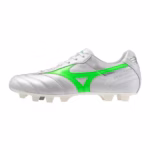 Mizuno Morelia II Made in Japan soccer cleats in white and green colorway