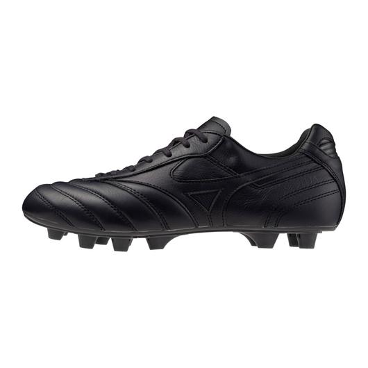 Mizuno Morelia II Japan FG black soccer cleats – premium kangaroo leather boots designed for firm ground play