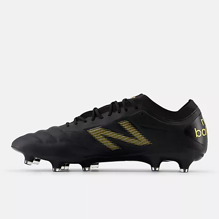 New Balance 442 Elite FG V2 black soccer cleats with gold details – premium leather boots for firm ground