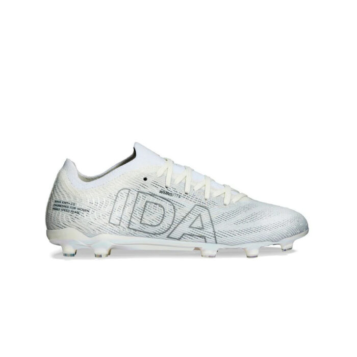 IDA Helia Pro FG/AG women’s soccer cleats in white colorway.