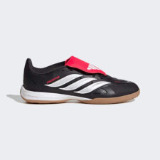 Adidas Predator League Fold-Over Tongue Indoor Soccer Shoes Kids in Black, White and Red - IC Futsal Cleats